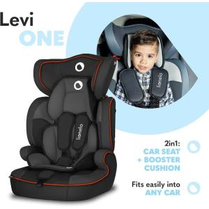 Lionelo Levi One Sporty Black - child safety seat 9-36 kg