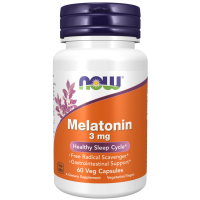 NOW SUPPLEMENTS MELATONIN 3 mg 60 Veggie Capsules