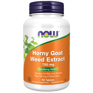 NOW SUPPLEMENTS HORNY GOAT WEED EXTRACT 750 mg 90 Tablets