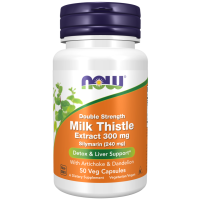 NOW SUPPLEMENTS MILK THISTLE EXTRACT 300mg DOUBLE STRENGTH 50 Veggie Capsules